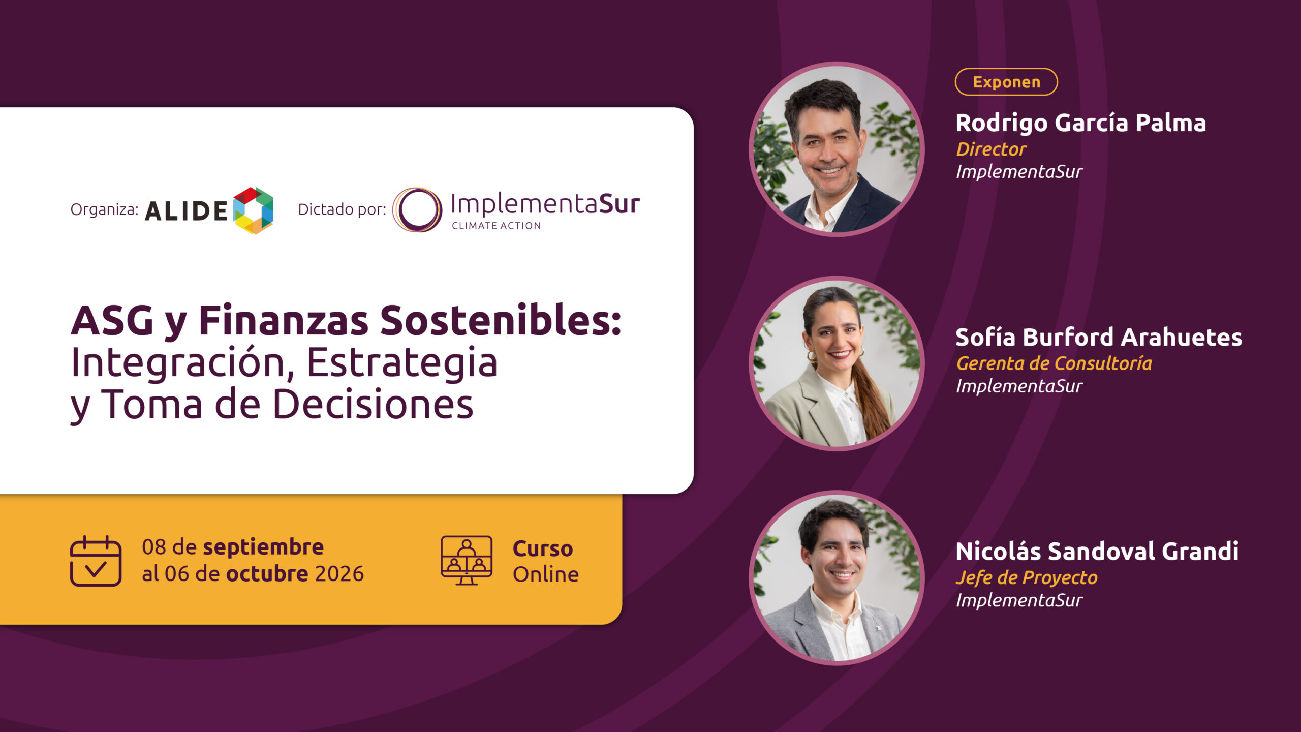 ImplementaSur se une a ALIDE para dictar curso online sobre ASG y finanzas sostenibles para la banca de desarrollo